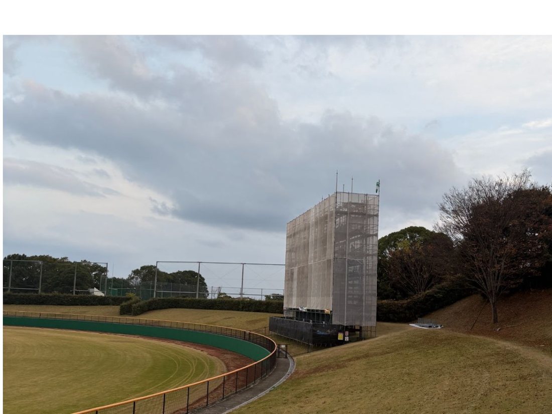 大分県別府市 野球場LEDスコアボード設置工事